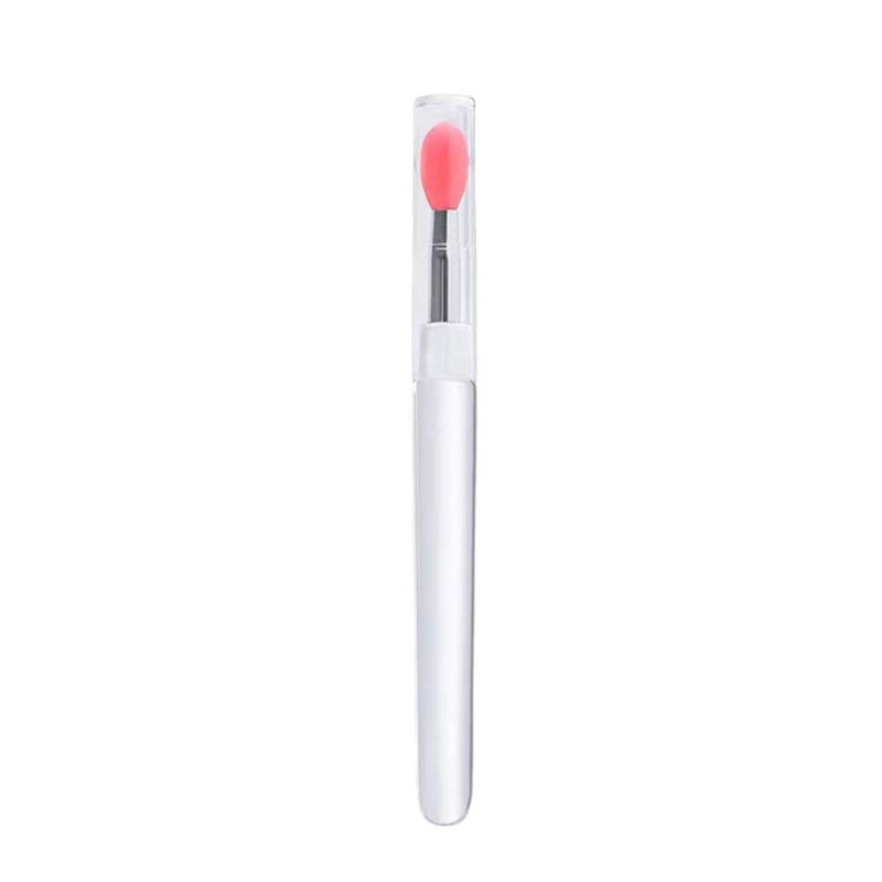 Silicone lip brush with cap, lipstick brush, lip gloss, portable lip balm, lip blending brush, makeup tool.